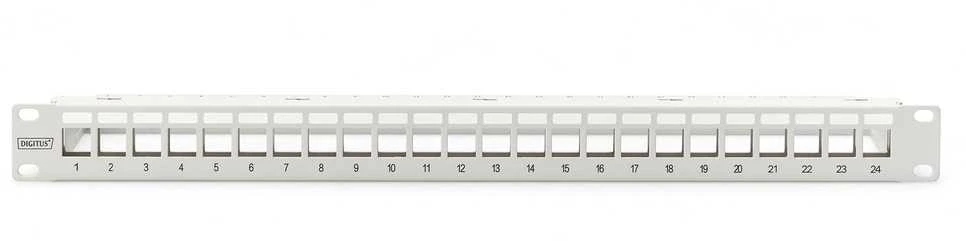 DIGITUS Patchpanel 1HE 24 prievadų modulinis patchpanel pilkas