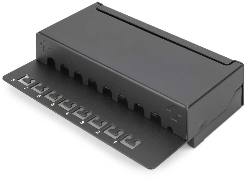 DIGITUS Patchpanel 1HE 8-Port Cat6 geschirmt juodas