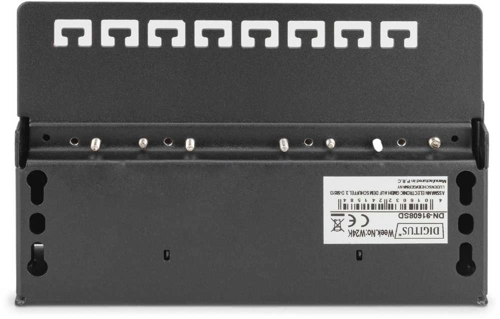 DIGITUS Patchpanel 1HE 8-Port Cat6 geschirmt juodas