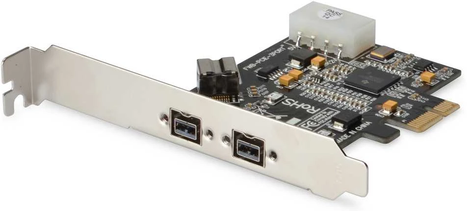 Assmann Electronic Assmann elektroninis DIGITUS valdiklis PCI-E DS-30203-2 Firewire 800/800 2x IEEE1394b +1x IEEE1394b, 5 LGW