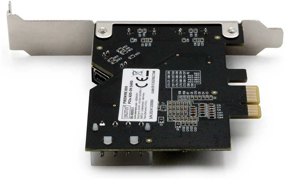 Assmann Electronic Assmann elektroninis DIGITUS valdiklis PCI-E DS-30203-2 Firewire 800/800 2x IEEE1394b +1x IEEE1394b, 5 LGW