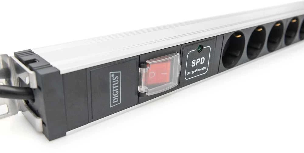DIGITUS PDU 1HE 12xSchuko 16A Ausgnge 230V/16A juodas