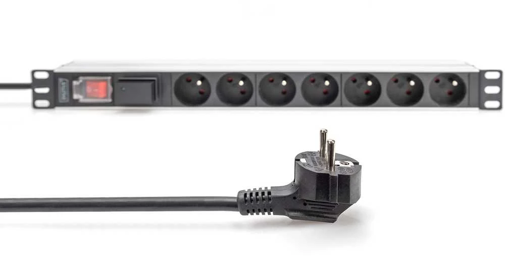 DIGITUS PDU 1U 7xCEE7/5 FR-Ausgnge 230V/16A juodas
