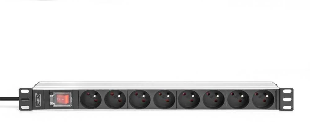 DIGITUS PDU 1U 8xCEE7/5 Ausgnge 230V/16A juodas