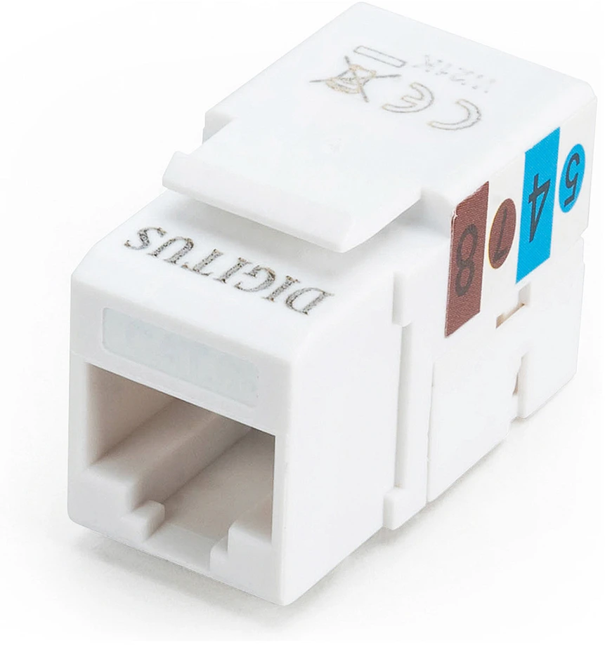 Assmann Electronic DIGITUS CAT 5e Keystone Jack neekranuotas RJ45 iki LSA spalvos juodas