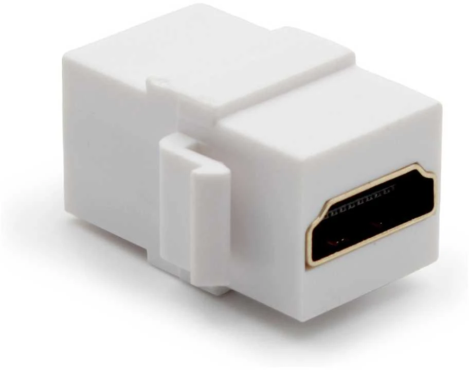 Digitus Keystone HDMI modulis, kištukinių lizdų ir tuščių plokščių jungtis, moteriška / moteriška, balta- DN-93401
