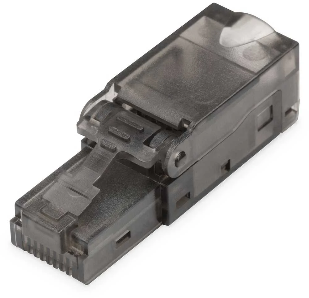 „Digitus CAT 6A“ jungtis, skirta montuoti vietoje, neekranuota AWG 27/7–22/1, vientisa ir suvyta viela, RJ45 | Skaitmenas | DN-93633 | Adapteriai