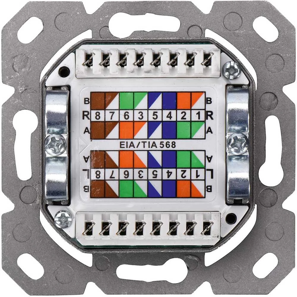 Assmann Electronic DIGITUS CAT 5e sieninis lizdas ekranuotas 2x RJ45 8P8C LSA spalvos grynas baltas paviršinis montavimas
