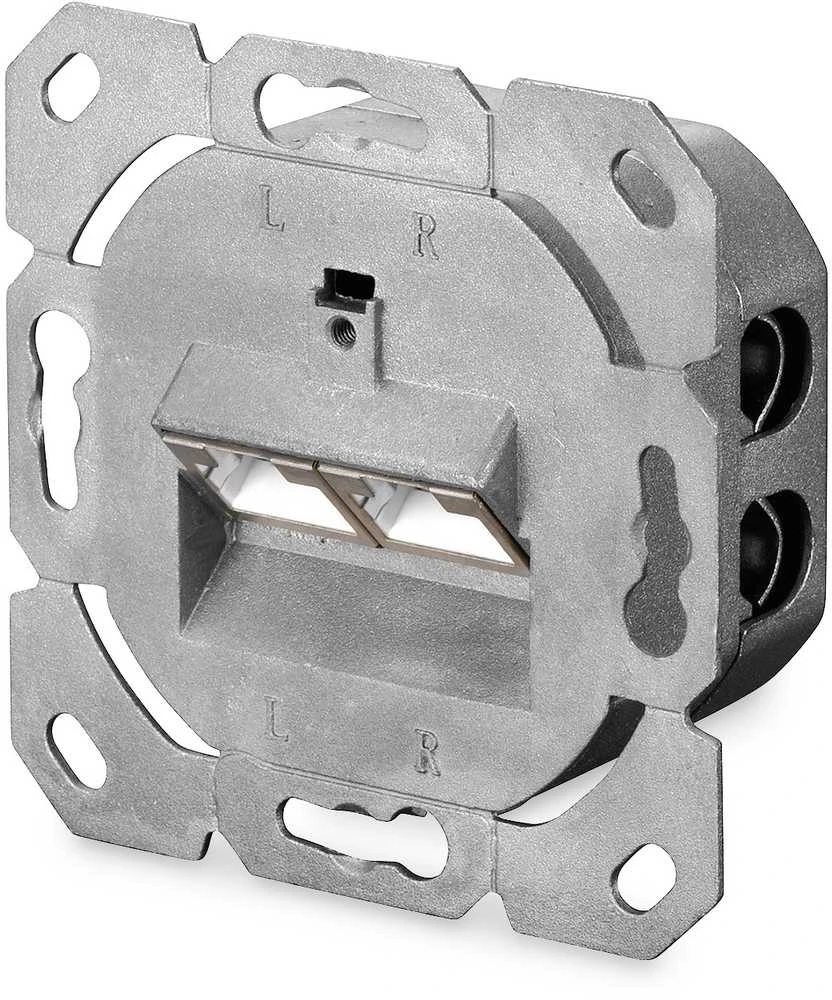 Assmann Electronic DIGITUS modulinis sieninis lizdas 2xRJ45 baltas Cat6 pilnai ekranuotas paviršinis montavimas RAL 9010