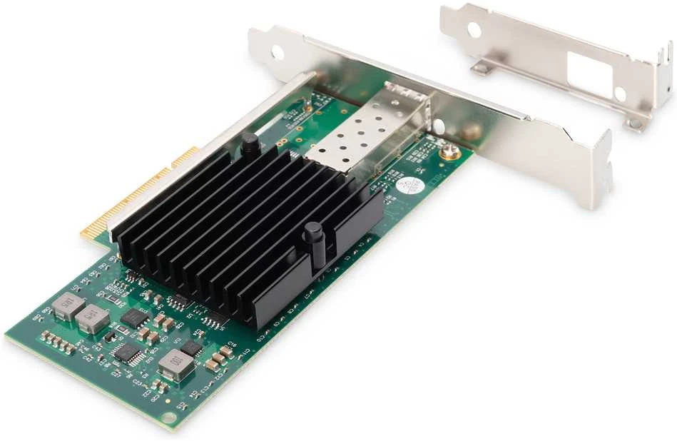 „Digitus SFP+ 10G PCI Express“ kortelė žemo profilio laikiklis, „Intel JL82599EN“ mikroschemų rinkinys DN-10161