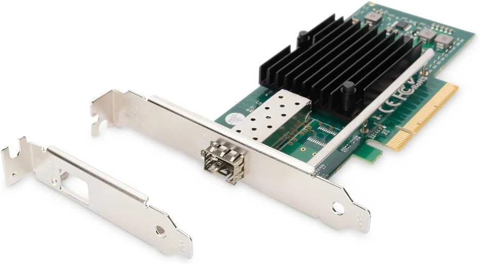 „Digitus SFP+ 10G PCI Express“ kortelė žemo profilio laikiklis, „Intel JL82599EN“ mikroschemų rinkinys DN-10161