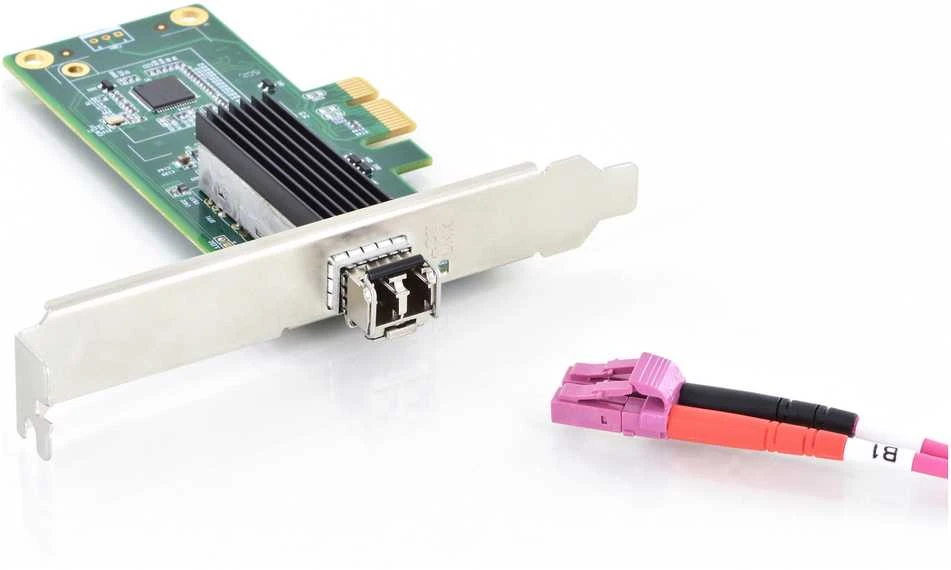 Digitus Skaitmenas | SFP Gigabit Ethernet PCI Express 32 bitų kortelė, žemo profilio laikiklis, Intel WGI210 mikroschemų rinkinys | DN-10160