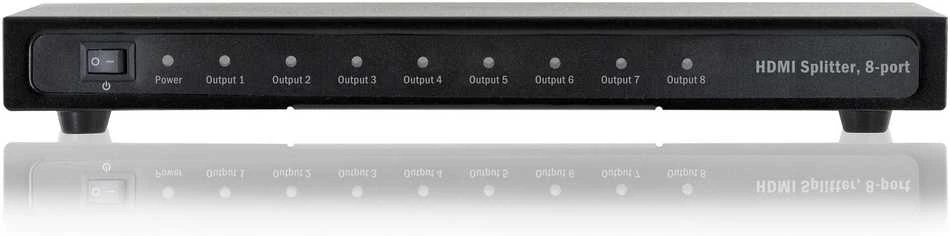 Assmann Electronic DIGITUS HDMI skirstytuvas 8 prievadų 1080p 3D HDMI High Speed 2,25 Ghz/225 MHz metalinis korpusas juodas