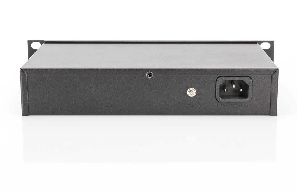 Šakotuvas Digitus Skaitmenas | 8 prievadų Gigabit Ethernet PoE jungiklis | DN-95317 | Nevaldomas | Montuojamas ant stovo | Maitinimo tipas Vidinis