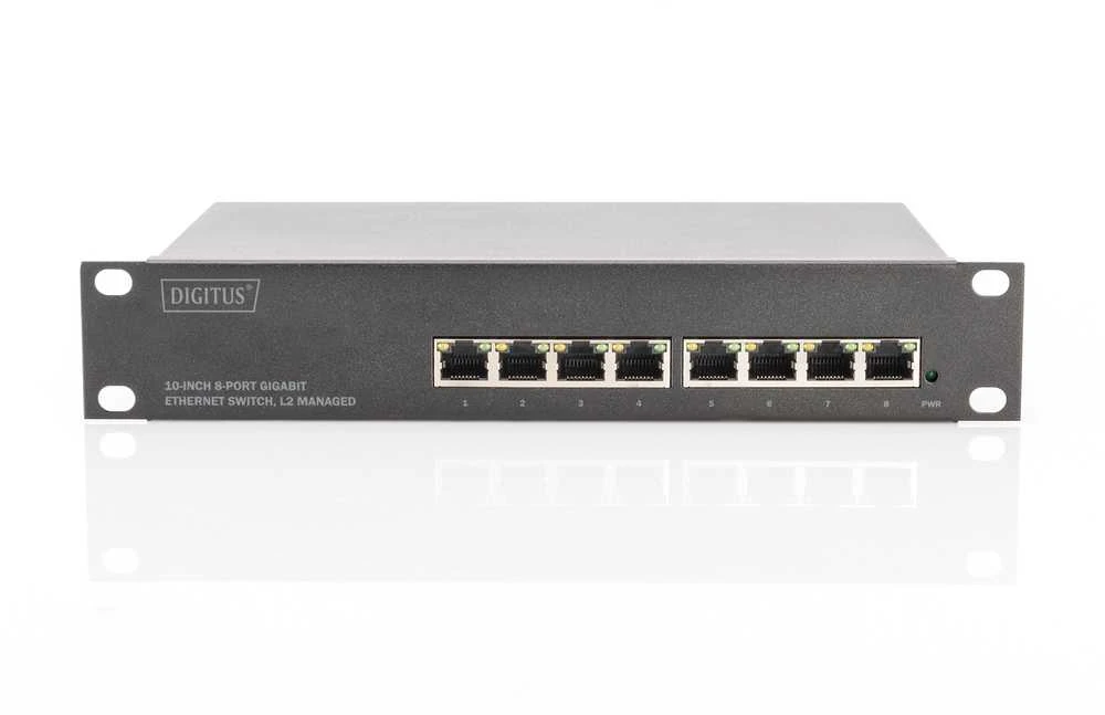 Šakotuvas Digitus DN-80117 tinklo komutatorius Valdomas L2+ Gigabit Ethernet (10/100/1000) Juoda