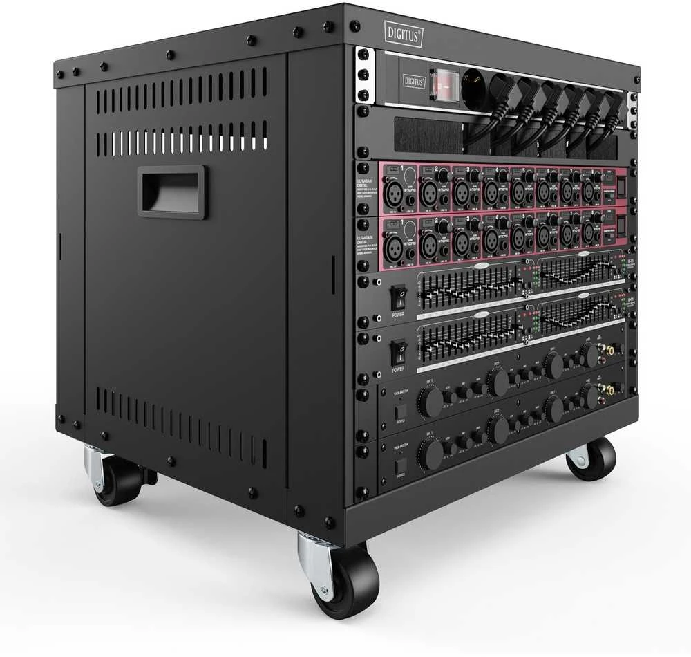 „Digitus“ universalus 19 colių įrangos stovas su ratukais, 8U | DN-48000