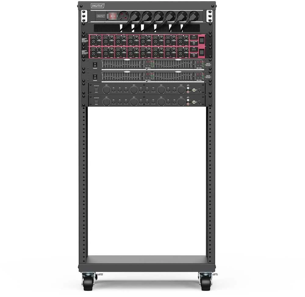 Digitus Universal 19-col. Equipment Rack mit Rollen, 21HE