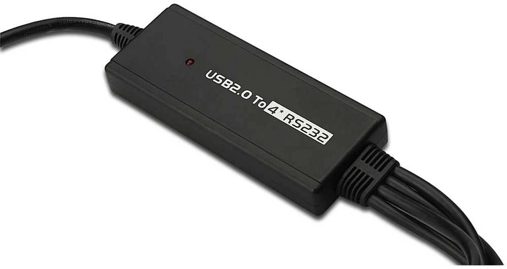 Assmann Electronic DIGITUS USB 2.0 iki RS232x4 kabelis 1,5 M mikroschemų rinkinys FT2232H