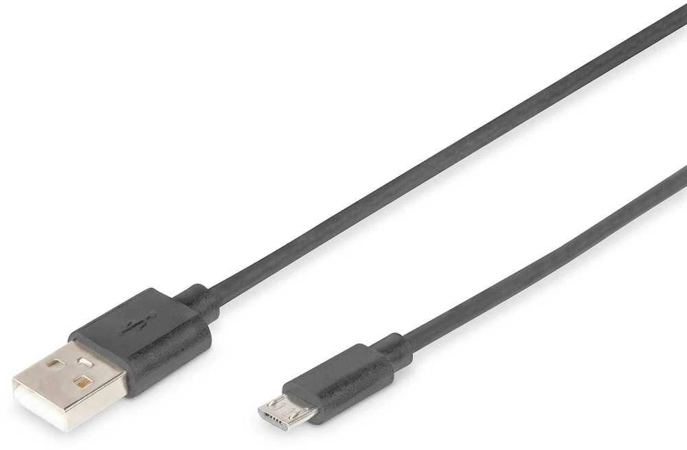 Assmann Electronic DIGITUS USB jungties kabelis tipas A - micro B M/M 1.0m USB 2.0 suderinamas bl