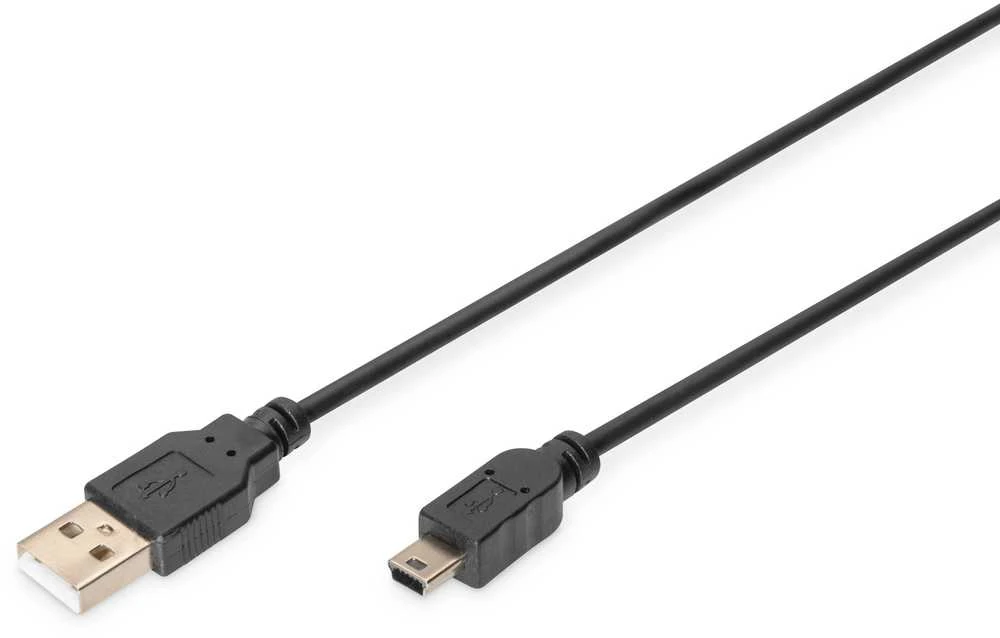 Assmann Electronic ASSMANN USB 2.0 jungties kabelis tipas A - mini B 5pin M/M 1.0m USB 2.0 atitinka UL bl