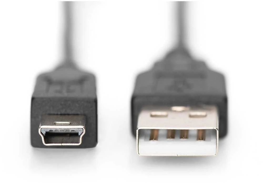 Assmann Electronic ASSMANN USB 2.0 jungties kabelis tipas A - mini B 5pin M/M 1.0m USB 2.0 atitinka UL bl