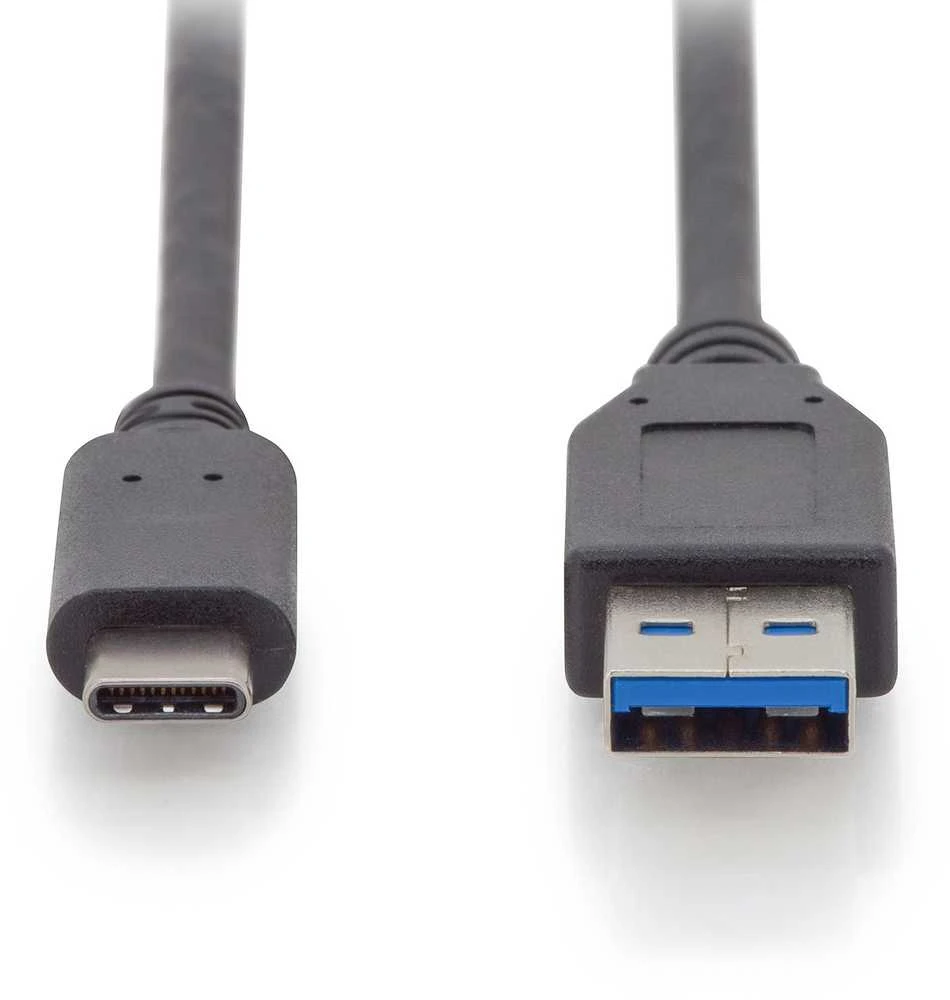 Assmann Electronic ASSMANN USB Type-C jungiamasis kabelis Type C iki AM/M 1,0m visas funkcijas Gen2 3A 10GB 3.1 Version CE bl