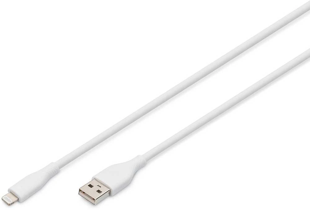 Digitus Kabelis USB DIGIT Lightning - USB-A 1 m Baltas (AK-600108-010-W)