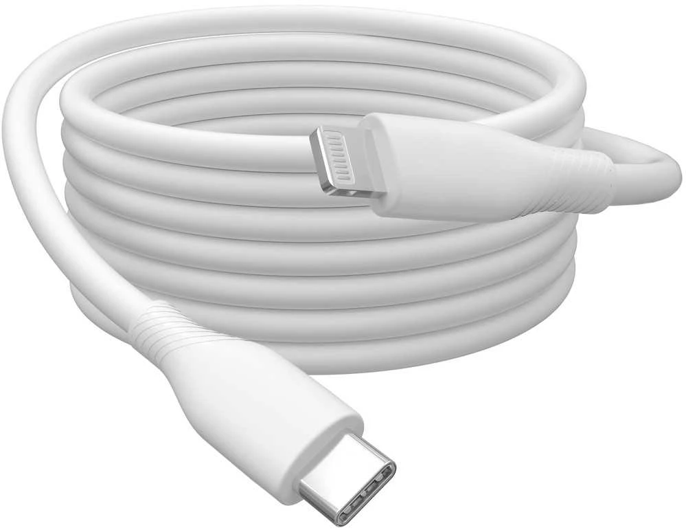 „Digitus“ | „Lightning“ silikoninis jungiamasis laidas, USB-C - „Lightning“, 1 m | AK-600110-010-W