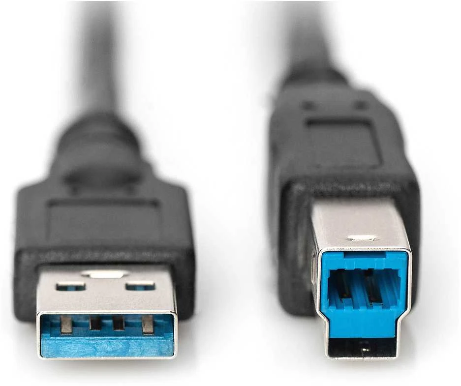 Assmann Electronic Kabelis USB Digitus USB-A - USB-B 1.8 m Juodas (AK-300115-018-S)