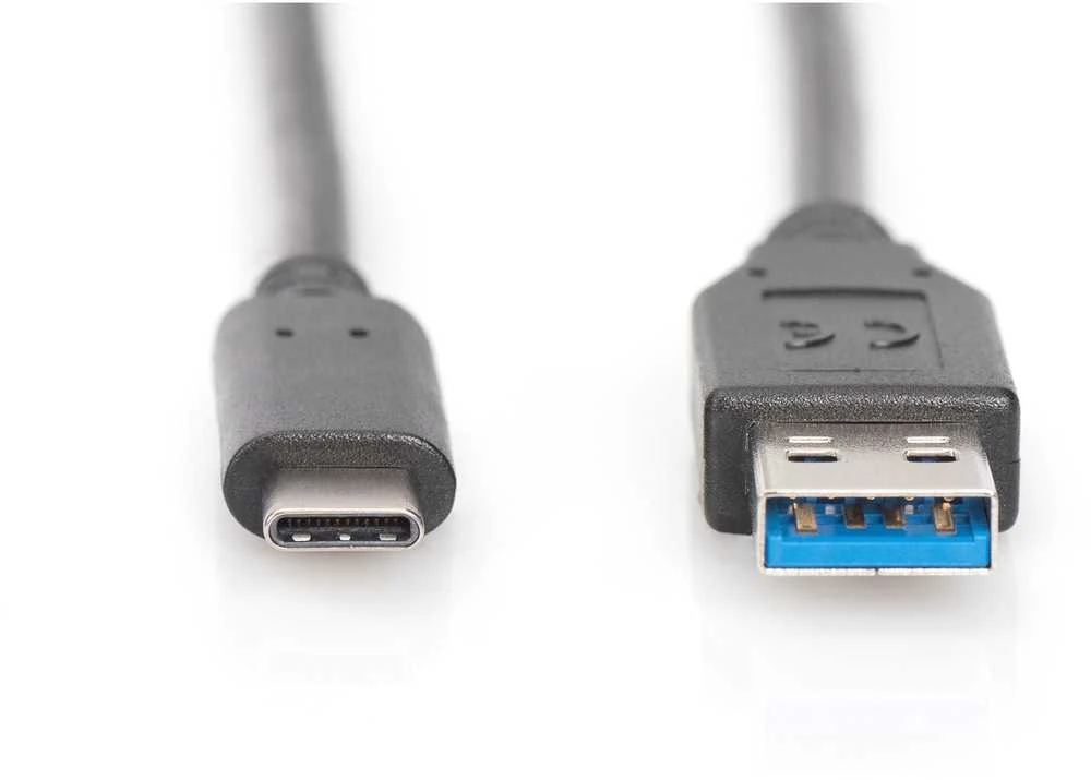 Assmann Electronic ASSMANN USB Type-C jungties kabelis, tipas C iki A M/M 1,0 m Super Speed bl