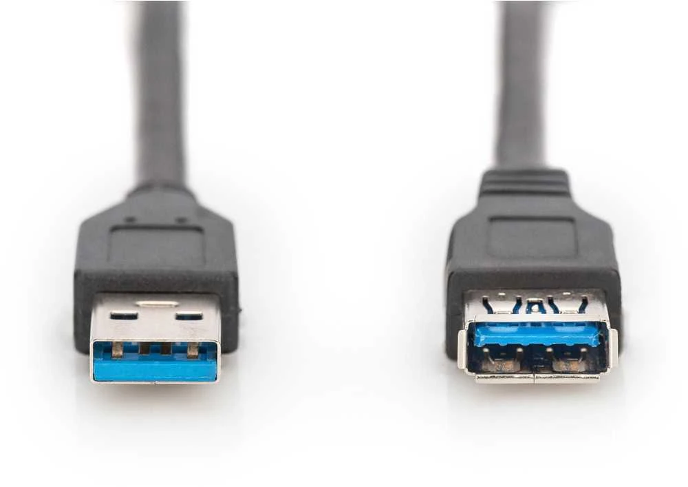 Assmann Electronic ASSMANN USB3.0 ilgintuvas 3m USB A / M į A / F masinis juodas