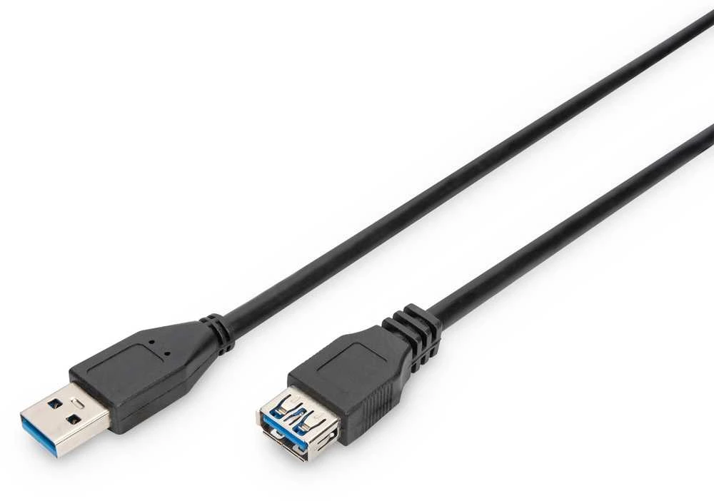Assmann Electronic ASSMANN USB3.0 ilgintuvas 3m USB A / M į A / F masinis juodas