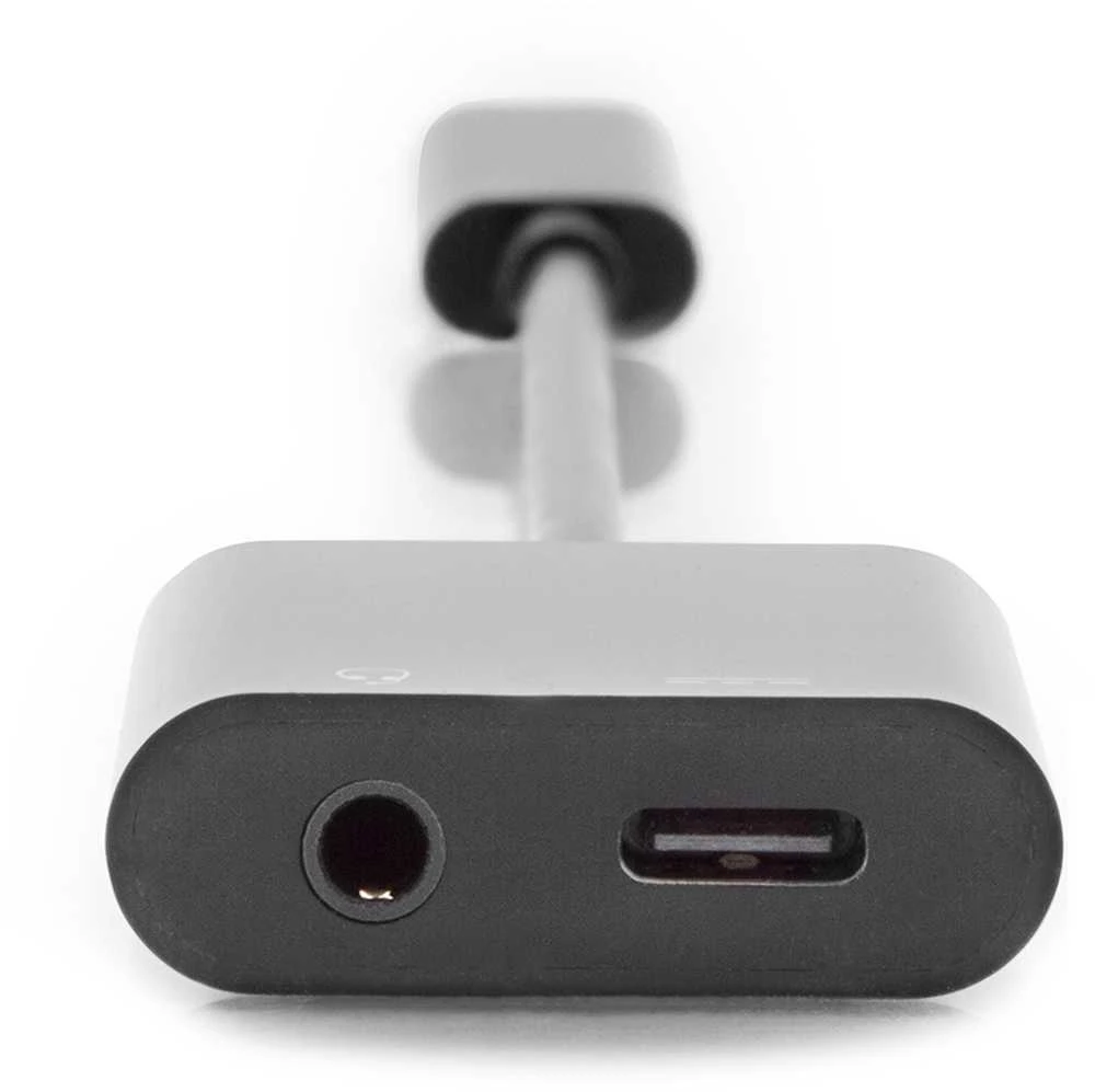 Assmann Electronic ASSMANN USB Type-C skirstytuvo kabelis, tipas C - 3,5 mm+type C M/F/F 0,2m Gen2 5A 10GB Vers. 3.1 CE bl Versija 3.1 CE bl