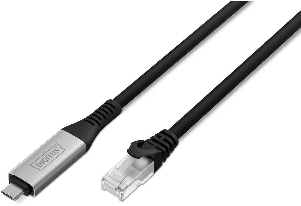 Digitus Kabelis adapter usb-c - rj45 kat. 6a s/ftp, 1 gbit/s, usb 3.2 gen1, lszh, 2m
