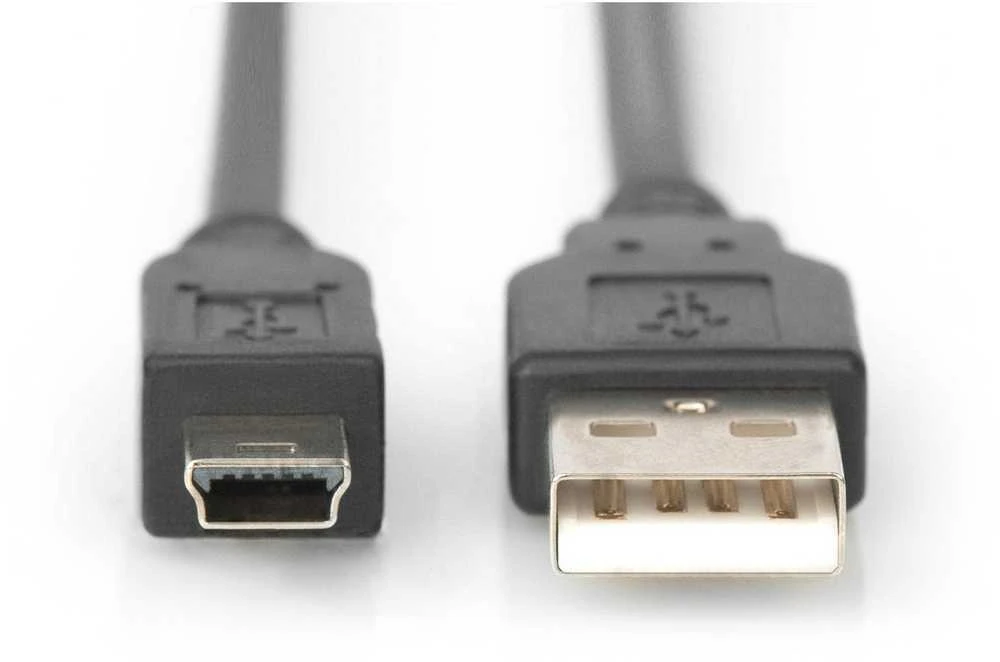 Assmann Electronic DIGITUS USB 2.0 jungties kabelis tipas A - mini B 5pin M/M 1.0m USB 2.0 conform bl