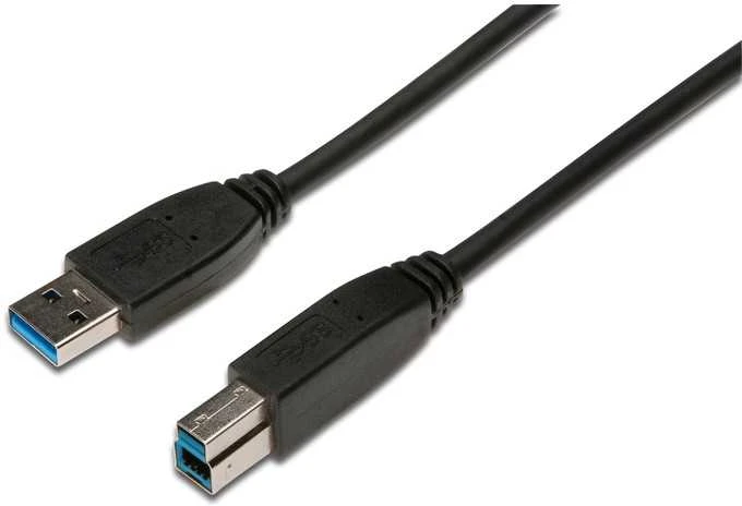 Assmann Electronic Kabelis USB Digitus USB-A - USB-B 1.8 m Juodas (AK-300115-018-S)
