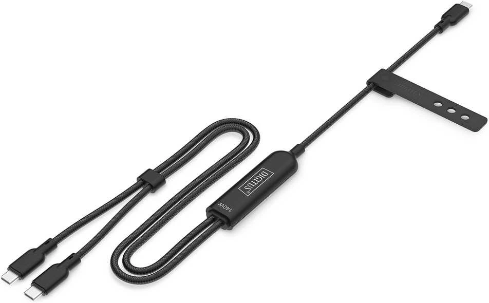 „Digitus“ | USB-C 2in1 įkrovimo laidas, 140 W | AK-300170-018-S