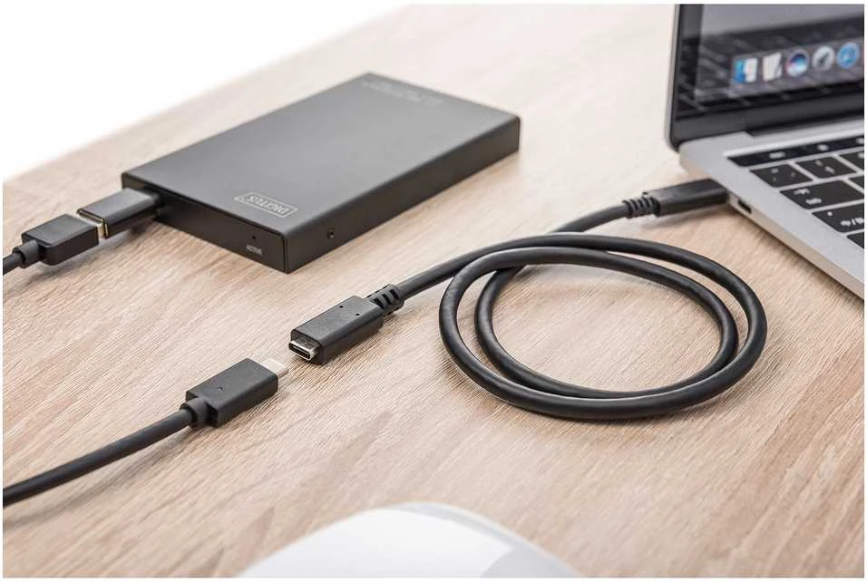 Assmann Electronic ASSMANN USB Type-C ilgintuvo kabelis, tipas C M F 0,7 m, visas funkcijas Gen2 5A 10GB 3.1 Versija CE bl