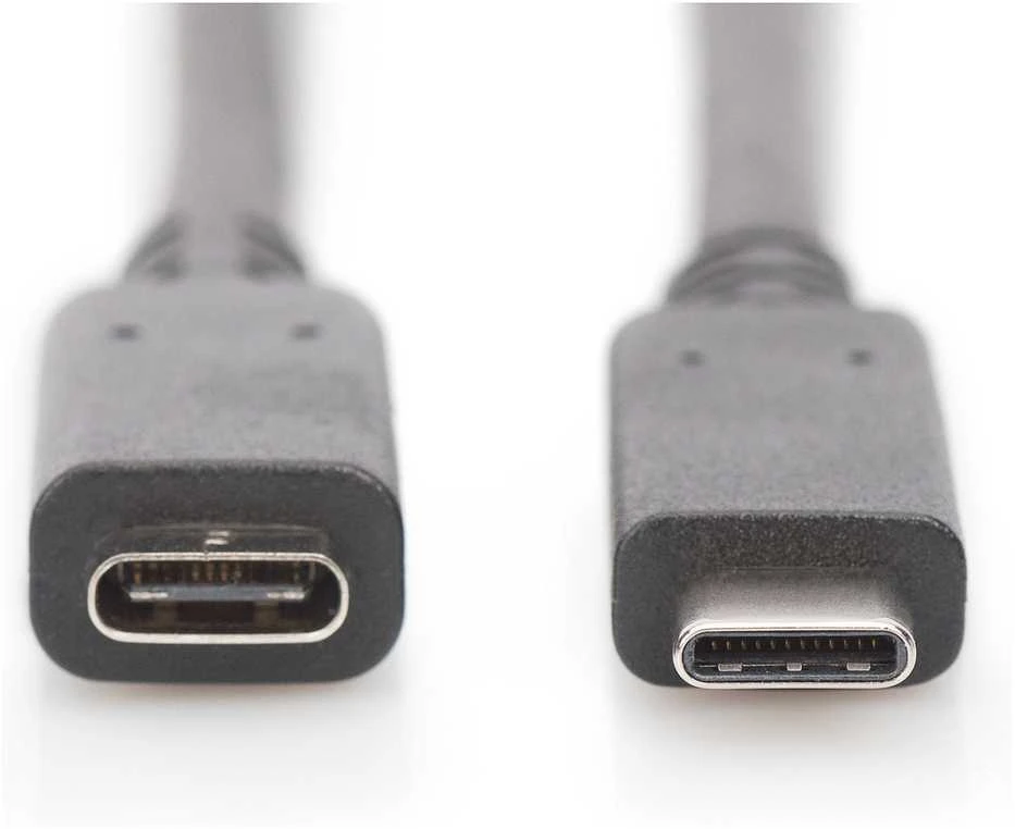 Assmann Electronic ASSMANN USB Type-C ilgintuvo kabelis, tipas C M F 0,7 m, visas funkcijas Gen2 5A 10GB 3.1 Versija CE bl