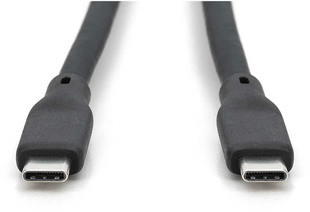 Digitus Silikoninis USB-C - USB-C jungiamasis kabelis, USB 4 Gen2 20g 8k 240w, 2m juodas