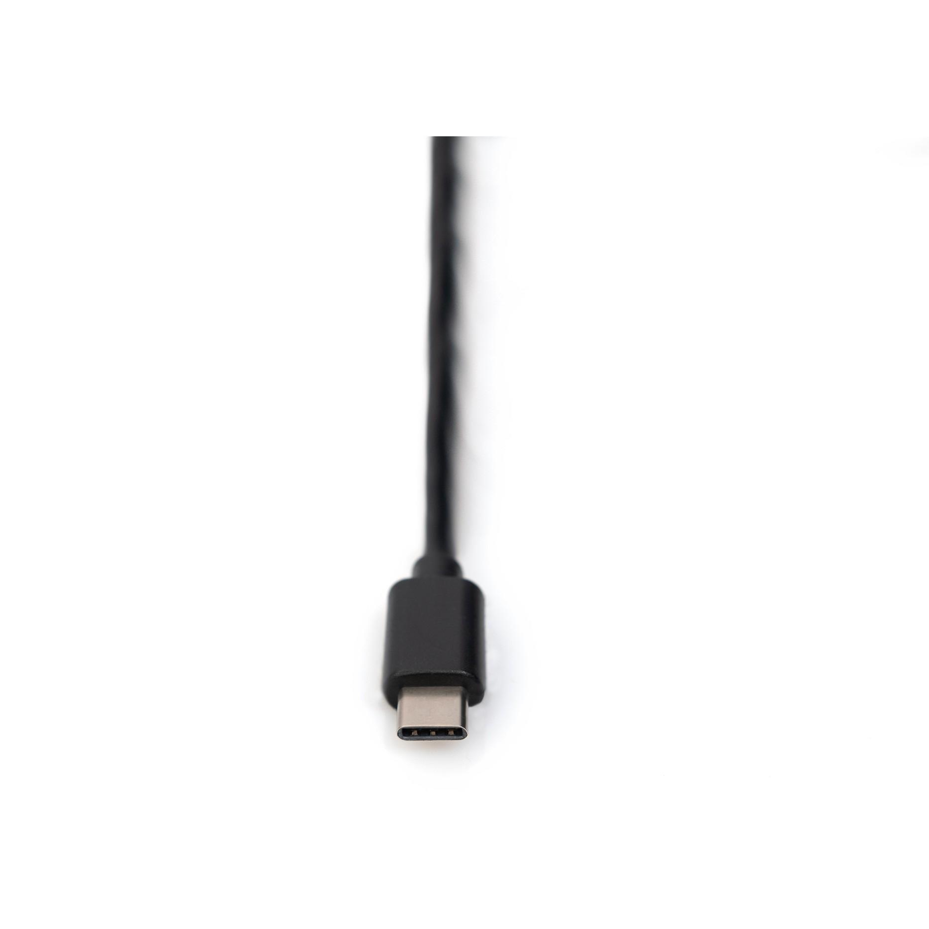 Assmann Electronic DIGITUS USB Type C 2.0 to serial Converter DSUB 9M 1m kabelio ilgis