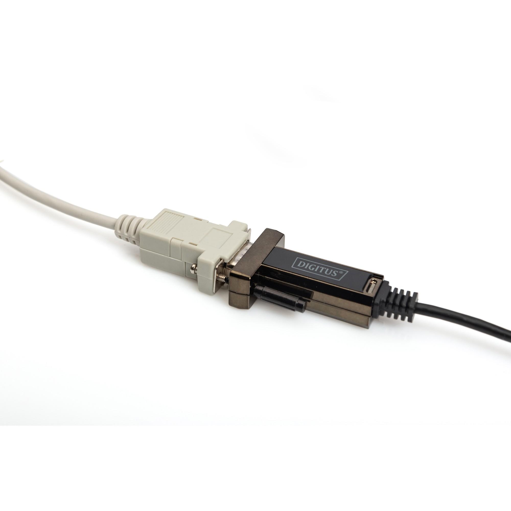 Assmann Electronic DIGITUS USB Type C 2.0 to serial Converter DSUB 9M 1m kabelio ilgis