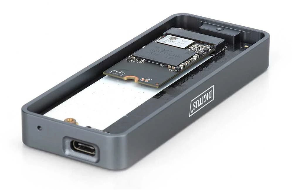 Digitus USB M.2 kietojo disko korpusas, SSD, išorinis, NVMe, 20Gbps, USB 3.2 Gen2x2 | DA-71157