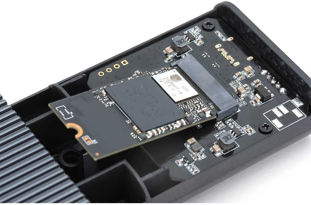 „Assmann Electronic DIGITUS USB M.2“ kietojo disko korpusas SSD išorinis NVMe 40Gbps USB 4.0 aliuminis be įrankių
