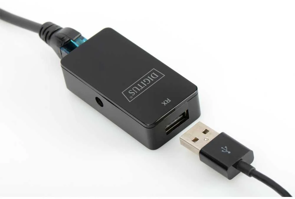 Assmann Electronic Assmann elektroninis DIGITUS USB 2.0 ilgintuvas Skirtas naudoti su Cat5/5e/6 kabeliu iki 50m