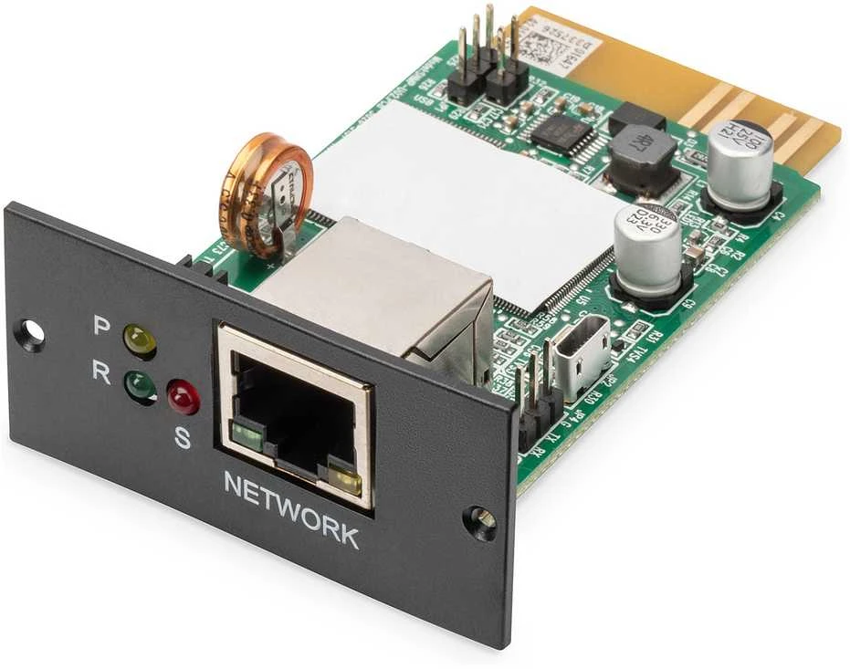 Skaitmenas | SNMP ir WEB kortelė, skirta DIGITUS OnLine UPS stovo montavimo įrenginiams | DN-170100-1