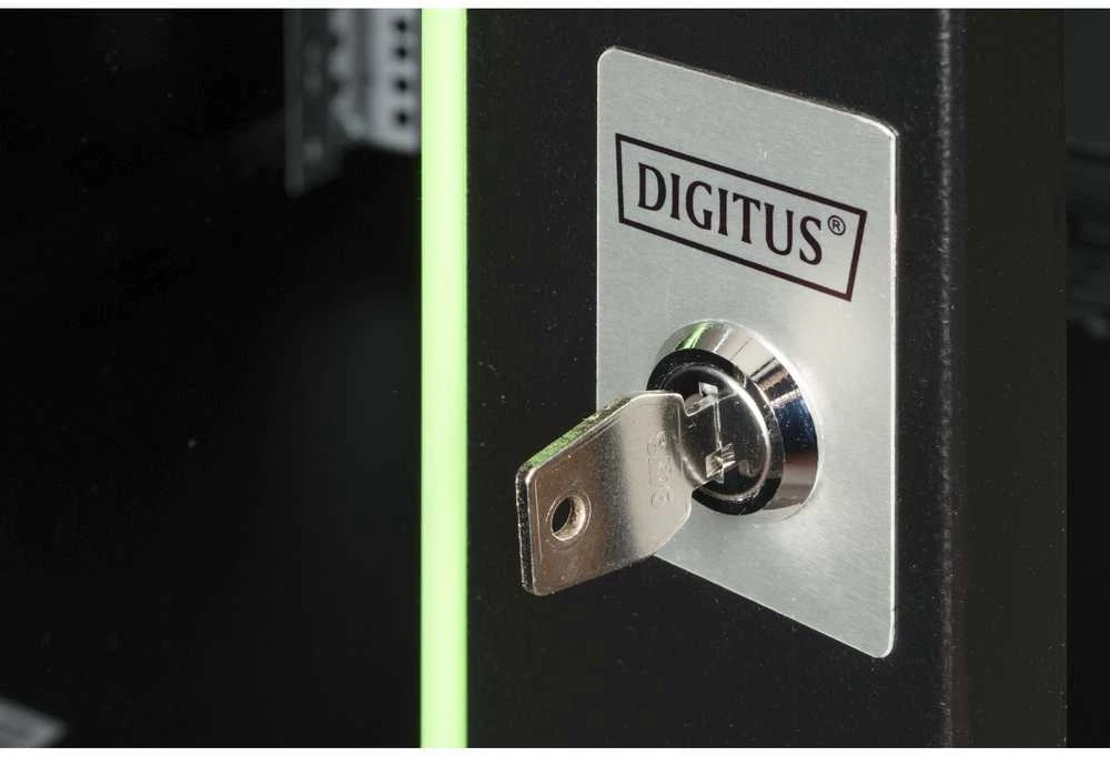 „Digitus“ | Unikalios serijos prie sienos tvirtinama spintelė | DN-19 12U-6/6-SW | 60 x 60 cm | Juodas