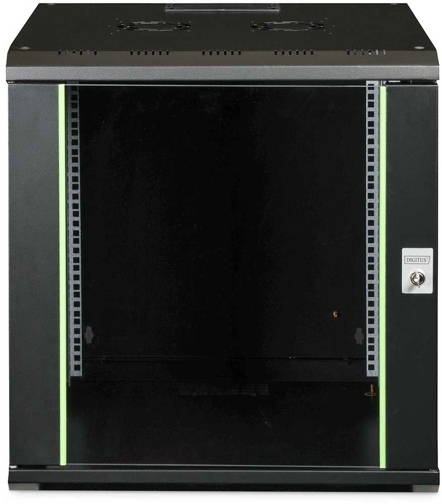 „Digitus“ | Unikalios serijos prie sienos tvirtinama spintelė | DN-19 12U-6/6-SW | 60 x 60 cm | Juodas