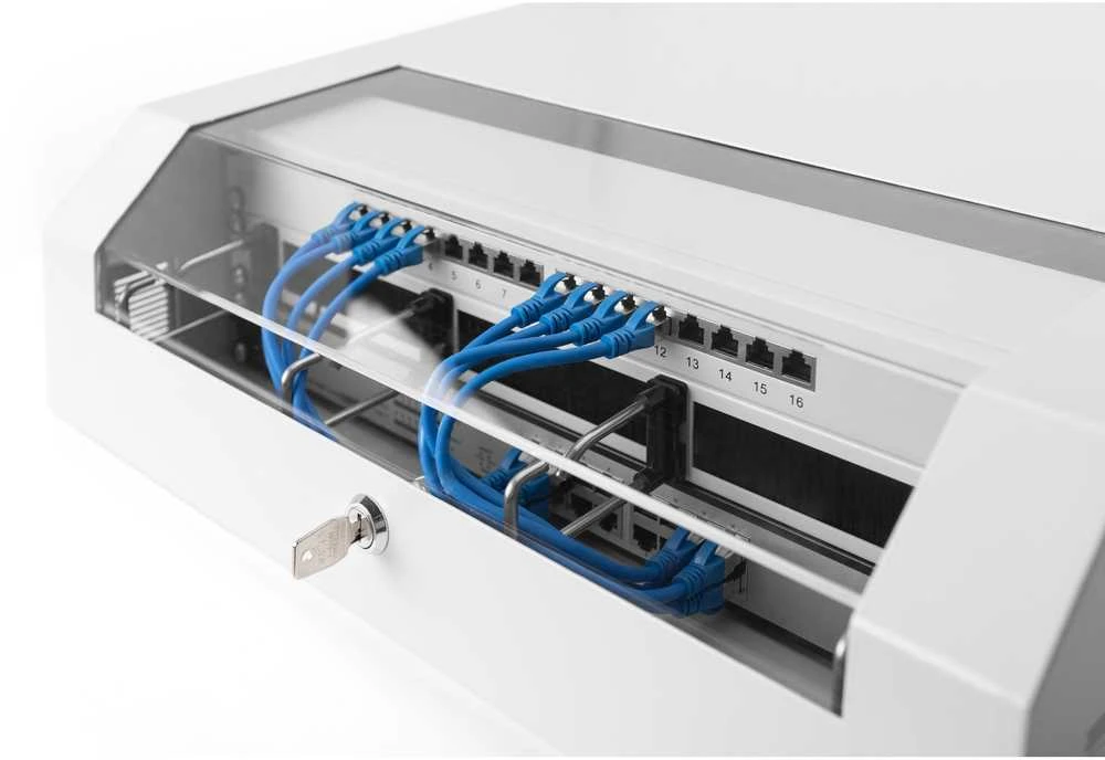 „Assmann Electronic DIGITUS“ sieninė spinta, 19 colių plona, 5U montavimo parinktis, 2U vertikali, 3U horizontali, pilka RAL7035