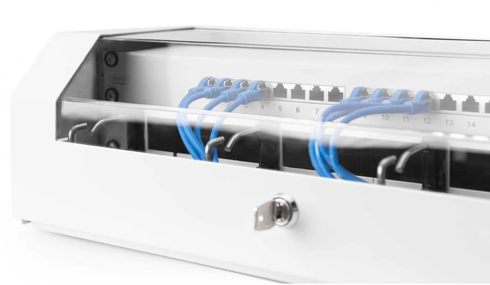 „Assmann Electronic DIGITUS“ sieninė spinta, 19 colių plona, 5U montavimo parinktis, 2U vertikali, 3U horizontali, pilka RAL7035